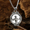 Punk Demon Mirror Pendant Necklace Stainless Steel Skull Geometric Casting