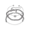 Punk Geometric Alloy Bracelet Set With Electroplating Treatment For Women