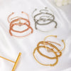 Punk Geometric Alloy Bracelet Set With Electroplating Treatment For Women