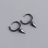 Punk Geometric Conical Sterling Silver Stoving Varnish Drop Earrings 1 Pair