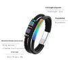 Punk Geometric Leather Plating Unisex Bracelets Men Cord & Leather Bracelets
