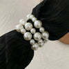Punk Geometric Resin Beaded Elastic Bracelet For Women With Electroplating