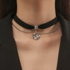 Punk Gothic Necklace Black Artificial Leather Zinc Alloy Twisted Chain Geometric Electroplating Jewelry
