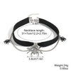 Punk Gothic Necklace Black Artificial Leather Zinc Alloy Twisted Chain Geometric Electroplating Jewelry
