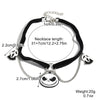 Punk Gothic Necklace Black Artificial Leather Zinc Alloy Twisted Chain Geometric Electroplating Jewelry