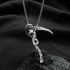 Punk Hip Hop Alloy Skull Pendant Necklace With Cartoon Characters Electroplated For Men And Women