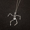 Punk Hip Hop Alloy Skull Pendant Necklace With Cartoon Characters Electroplated For Men And Women