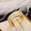 Punk Hip Hop Style Copper Men's And Unisex Ring With Full Zircon And Geometric Design