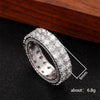 Punk Hip Hop Style Copper Men's And Unisex Ring With Full Zircon And Geometric Design