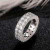 Punk Hip Hop Style Copper Men's And Unisex Ring With Full Zircon And Geometric Design