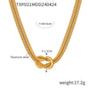 Punk Hip Hop Style 316L Stainless Steel Jewelry With Knot Design And Double Layer Snake Bone Chain Electroplated