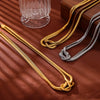Punk Hip Hop Style 316L Stainless Steel Jewelry With Knot Design And Double Layer Snake Bone Chain Electroplated