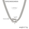 Punk Hip Hop Style 316L Stainless Steel Jewelry With Knot Design And Double Layer Snake Bone Chain Electroplated