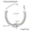 Punk Hip Hop Style 316L Stainless Steel Jewelry With Knot Design And Double Layer Snake Bone Chain Electroplated