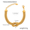 Punk Hip Hop Style 316L Stainless Steel Jewelry With Knot Design And Double Layer Snake Bone Chain Electroplated