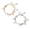 Punk Hollow Fivepointed Star Star Moon Sun Cat Alloy Iron Glass Handmade Geometric Bracelet Unisex