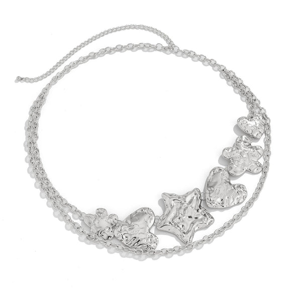 Punk Metal Waist Chain With Starfish Design For Female