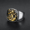 Punk Retro Style Titanium Steel Ring For Men With Apply Oil Processing