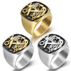 Punk Retro Style Titanium Steel Ring For Men With Apply Oil Processing