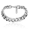 Punk Rock Geometric Cross Chain Alloy Choker Necklace Unisex Electroplated Fashion Jewelry