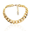 Punk Rock Geometric Cross Chain Alloy Choker Necklace Unisex Electroplated Fashion Jewelry