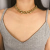 Punk Rock Geometric Cross Chain Alloy Choker Necklace Unisex Electroplated Fashion Jewelry