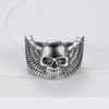 Punk Skull 304 Stainless Steel Men'S Wide Band Rings