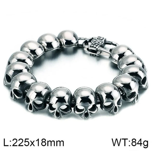 Punk Skull Titanium Steel Bracelets 1 Piece