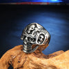 Punk Skull Titanium Steel None 18K Gold Plated Rhodium Plated Men'S Rings