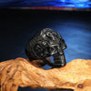 Punk Skull Titanium Steel None 18K Gold Plated Rhodium Plated Men'S Rings