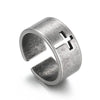 Punk Solid Color Titanium Steel Men'S Rings