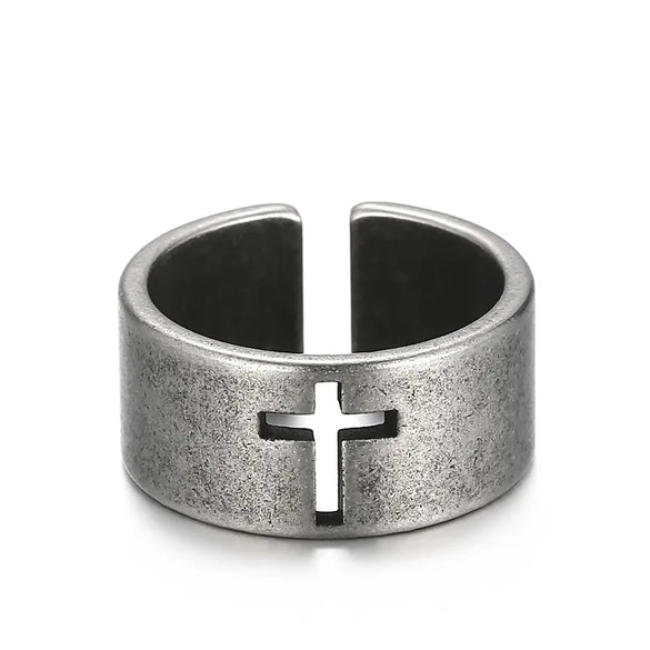 Punk Solid Color Titanium Steel Men'S Rings