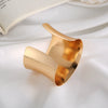 Punk Street Racket Opening Outside Concave Inside Convex Exquisite Polished Alloy Metal Bracelet With Electroplating Treatment