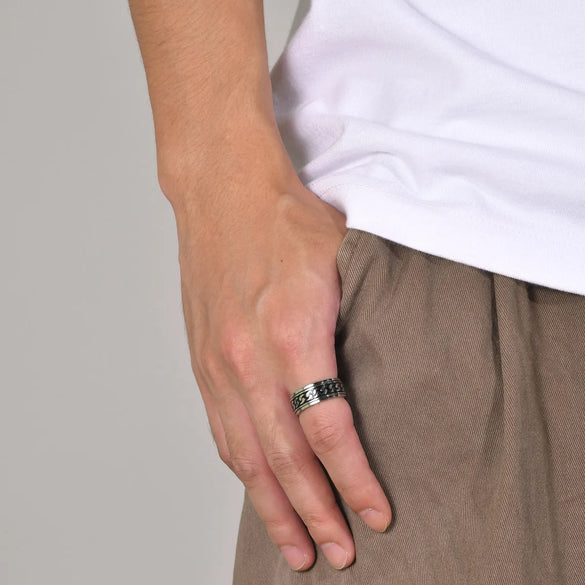 Punk Streetwear Geometric 304 Stainless Steel Men'S Rings