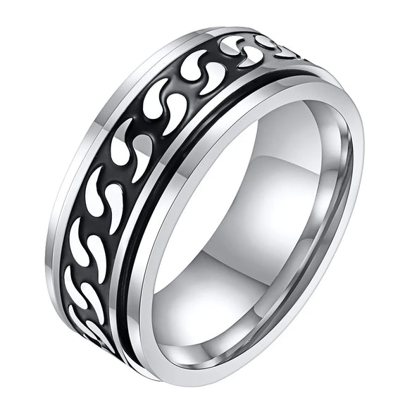 Punk Streetwear Geometric 304 Stainless Steel Men'S Rings