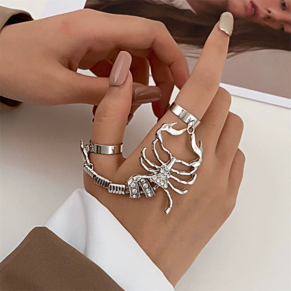 Punk Style Alloy Body Chain With Rhinestones And Animal Zodiac Pattern For Women
