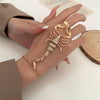 Punk Style Alloy Body Chain With Rhinestones And Animal Zodiac Pattern For Women