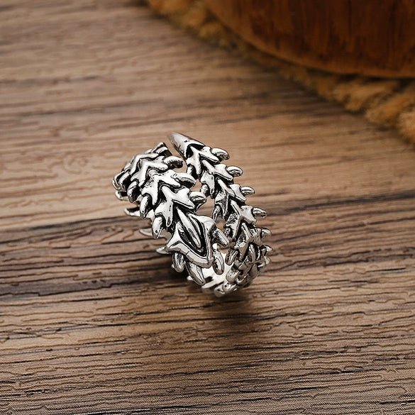 Punk Style Alloy Electroplated Spine Skull Centipede Shape Unisex Ring