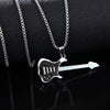 Punk Style Alloy Pendant Necklace With Geometric Pattern And Pearl Chain Electroplated