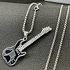 Punk Style Alloy Pendant Necklace With Geometric Pattern And Pearl Chain Electroplated