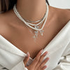 Punk Style Alloy Pendant Necklace With Heart And Star Shapes Electroplated
