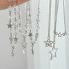 Punk Style Alloy Pendant Necklace With Heart And Star Shapes Electroplated