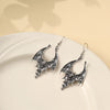 Punk Style Bat Earrings Zinc Alloy Electroplating For Women