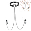 Punk Style Collar Necklace With Pu Leather Heart Pattern And Stainless Steel Snake Bone Chain Electroplating Treatment