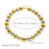 Punk Style Contrast Color Goldplated Beaded Ball Chain Jewelry Necklace For Women