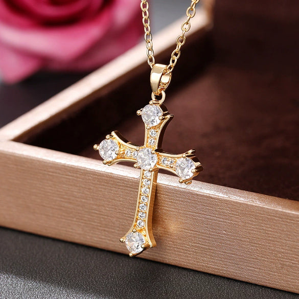 Punk Style Copper Mixed Gem Inlay Pendant Necklace With Zircon And Letters Numbers Text Pattern For Women