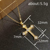 Punk Style Copper Mixed Gem Inlay Pendant Necklace With Zircon And Letters Numbers Text Pattern For Women