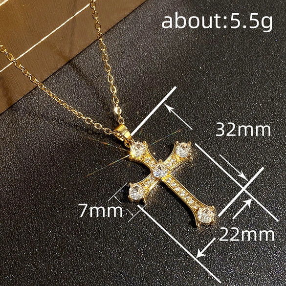 Punk Style Copper Mixed Gem Inlay Pendant Necklace With Zircon And Letters Numbers Text Pattern For Women