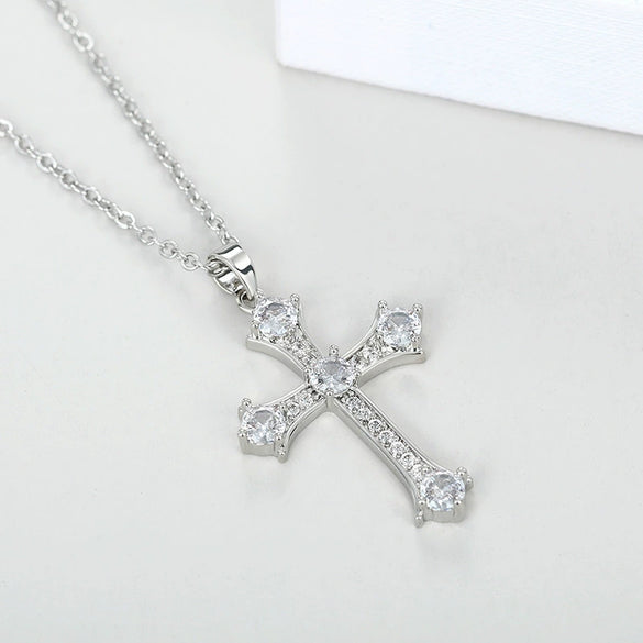 Punk Style Copper Mixed Gem Inlay Pendant Necklace With Zircon And Letters Numbers Text Pattern For Women