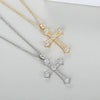 Punk Style Copper Mixed Gem Inlay Pendant Necklace With Zircon And Letters Numbers Text Pattern For Women